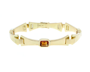 Yellow gold bracelet with citrines