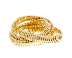 Triple yellow gold tubo bracelet