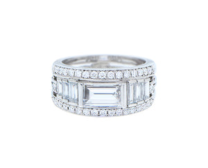 Platinum ring with diamonds