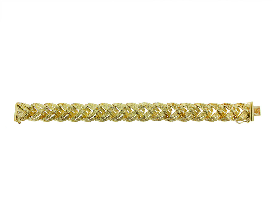 18K yellow gold braided bracelet