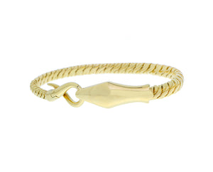 Yellow gold snake bracelet
