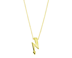 Yellow gold necklace with an arrow pendant