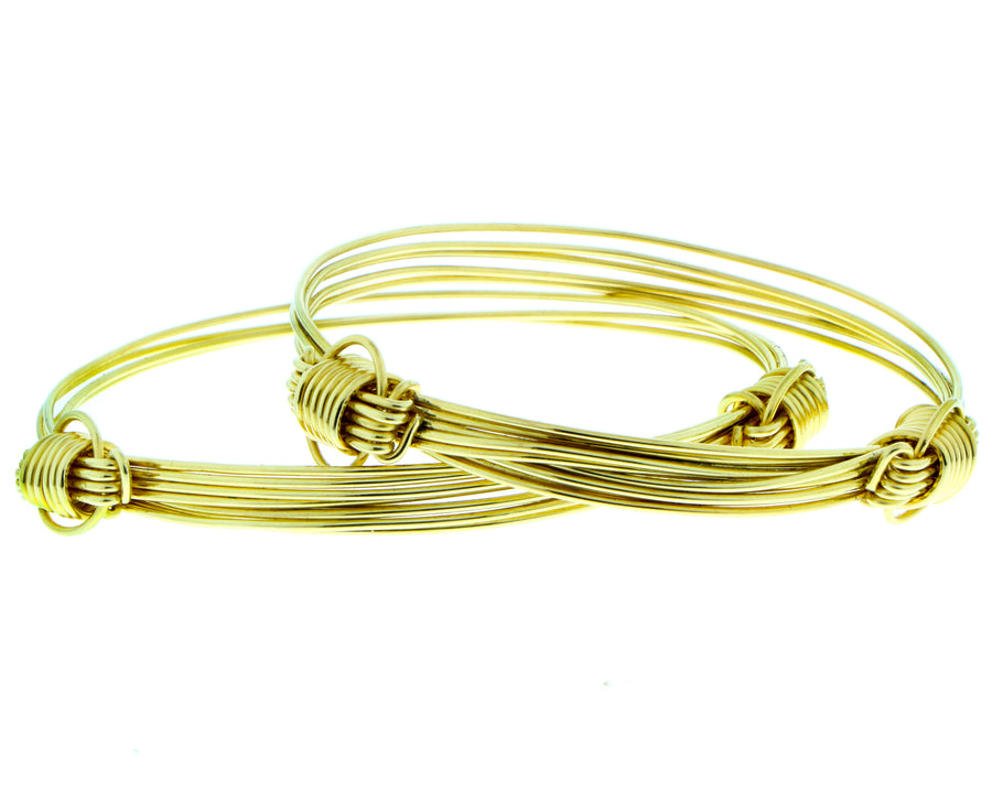 Silver, rose gold or yellow gold "elephant hair" bracelet