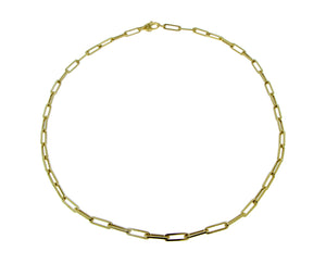 Yellow gold closed forever necklace