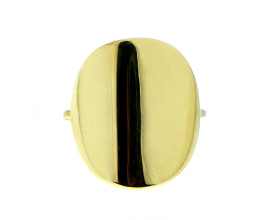 Yellow gold ring with an oval