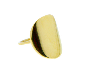 Yellow gold ring with an oval