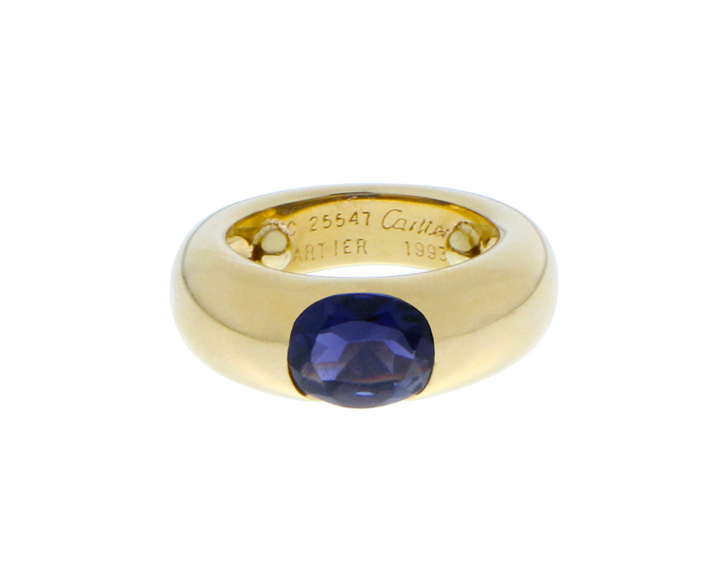 Yellow ring with iolite. Cartier Paris