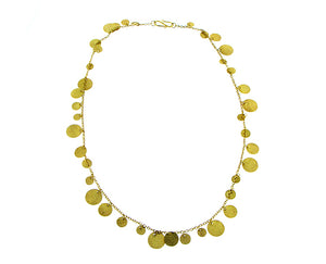 Yellow gold necklace with 39 coins