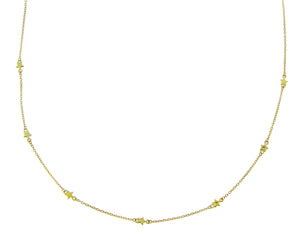 Yellow gold star necklace