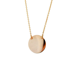 Rose gold necklace with a coin pendant