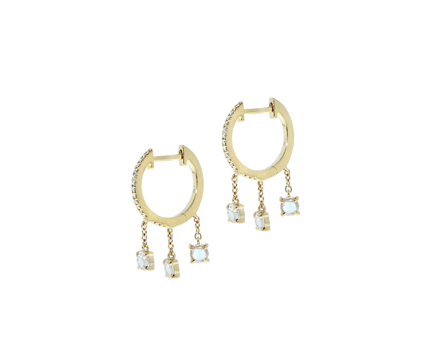 Yellow gold diamond or ruby small SINGLE hoops or snake SINGLE studs