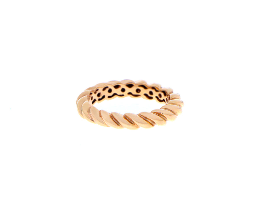 Yellow gold twisted ring