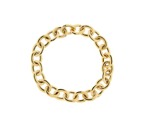 Yellow gold bracelet with round chains