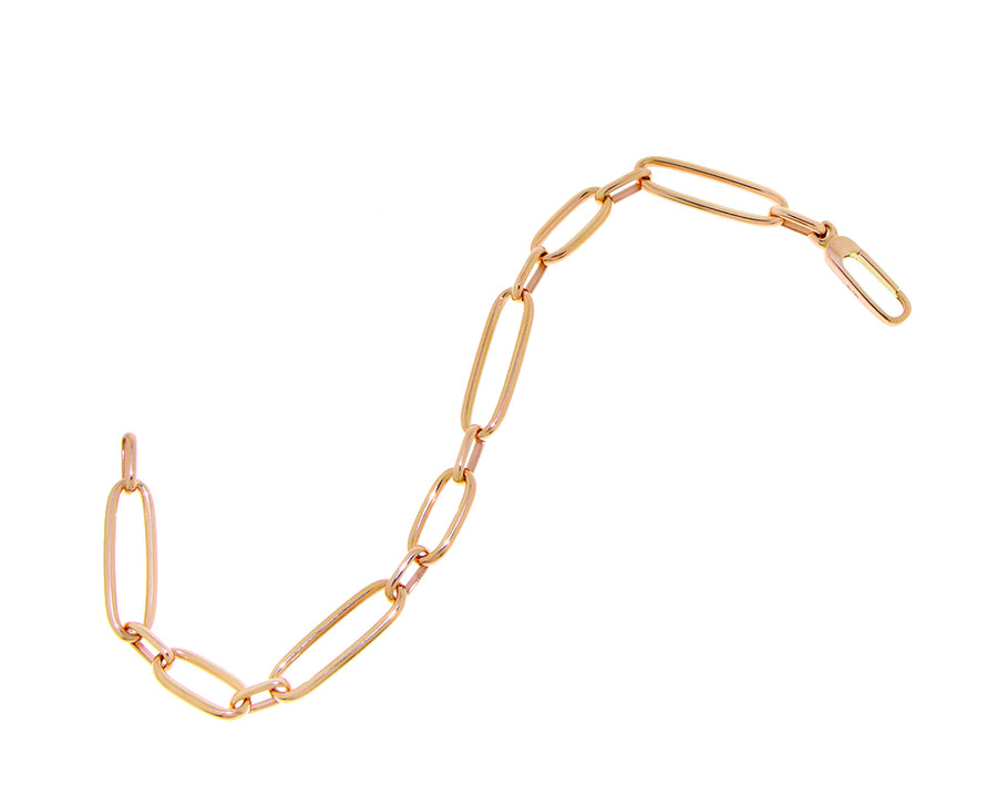 Rose gold chain bracelet