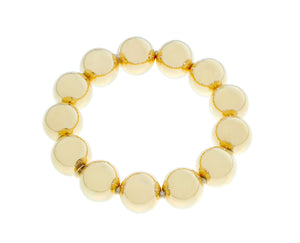 Yellow gold ball bracelet