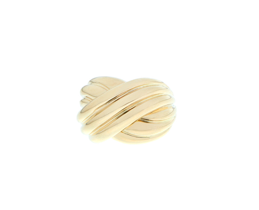 Yellow gold knot ring