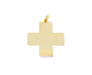 Yellow gold cross pendant