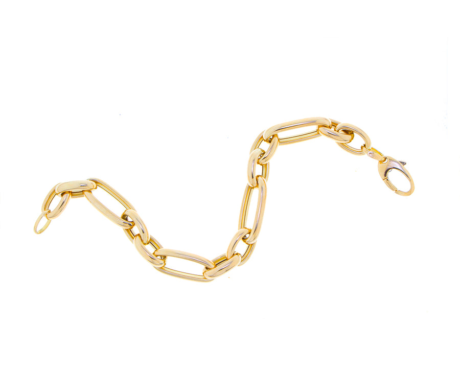 Yellow gold chain bracelet