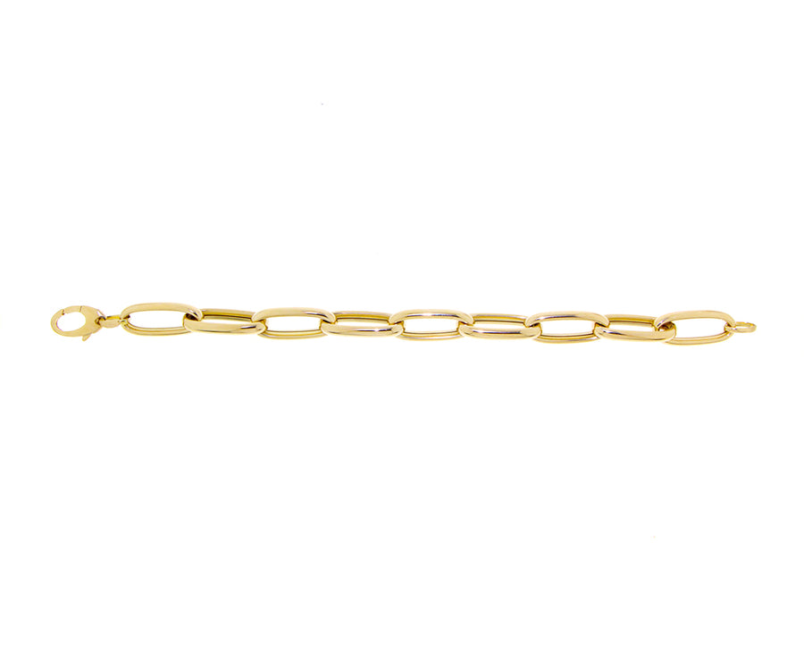 Yellow gold chain bracelet