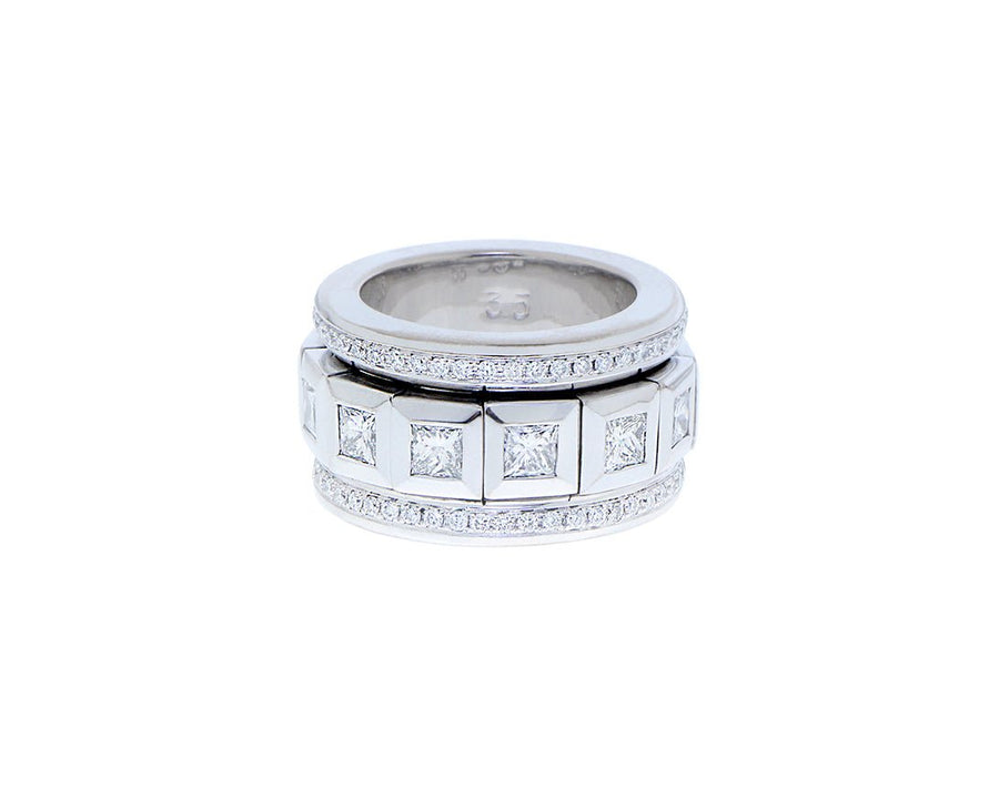 White gold and diamond ring