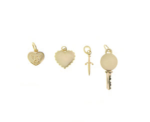 Yellow gold charms