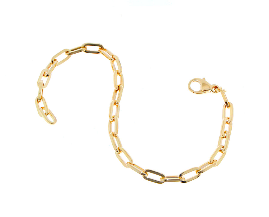 Yellow gold chain bracelet