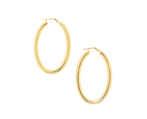 Large oval hoop earrings