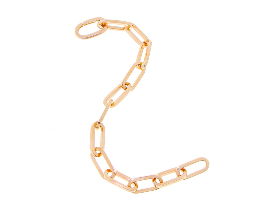 Rose or yellow gold closed-forever bracelet