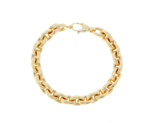 Yellow gold chain bracelet