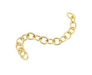 Yellow gold oval chain bracelet