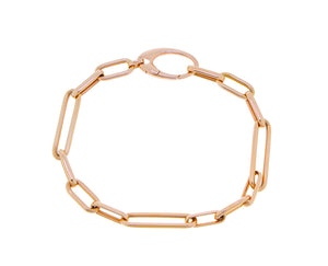 Rose or yellow gold closed-forever bracelet