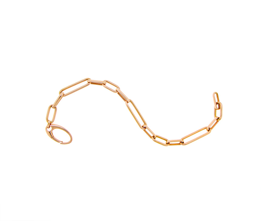 Rose or yellow gold closed-forever bracelet