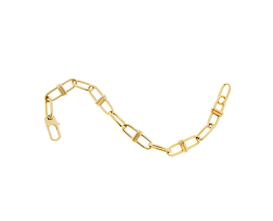 Yellow gold chain bracelet