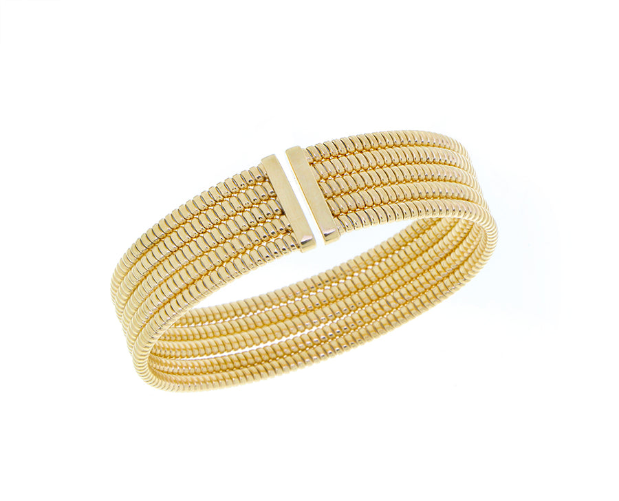 Yellow gold tubo band bracelet