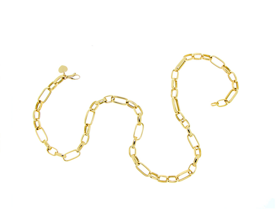 Yellow gold chain necklace