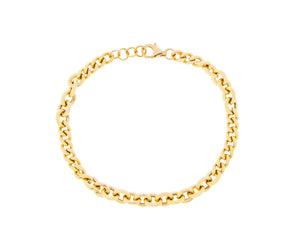 Yellow gold chain bracelet