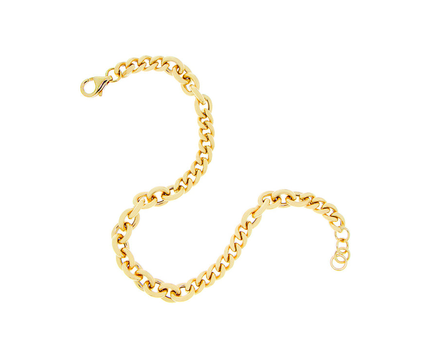 Yellow gold chain bracelet