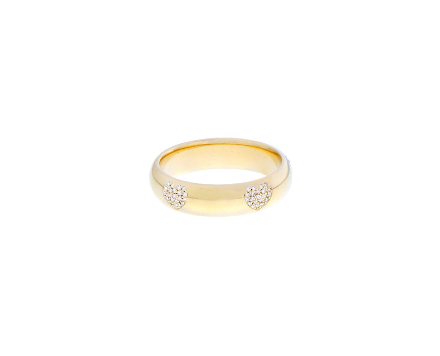 Yellow gold and diamond customizable rings
