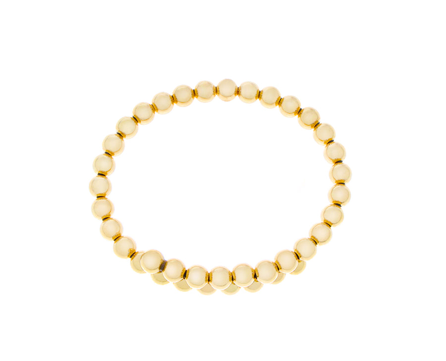 Geelgouden flexibele bol armband