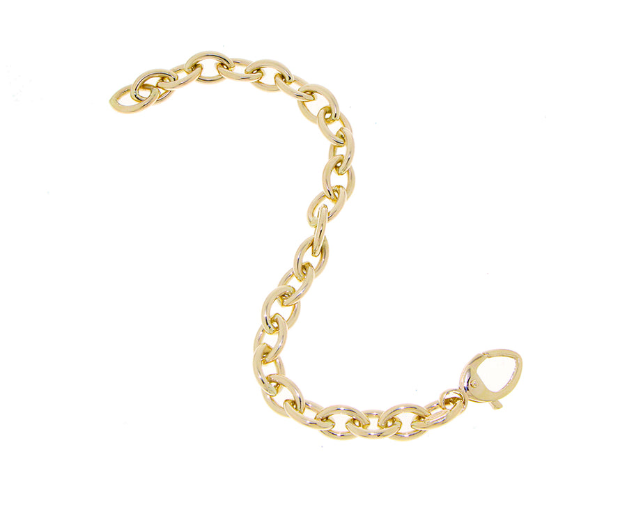 Yellow gold chain bracelet