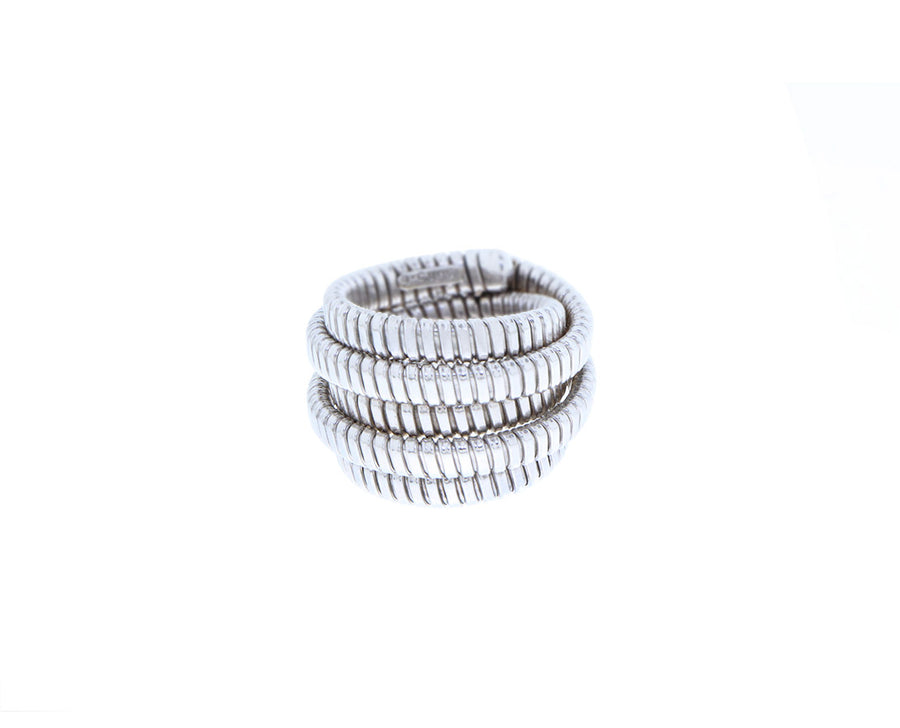 Yellow or white gold tubo multi ring