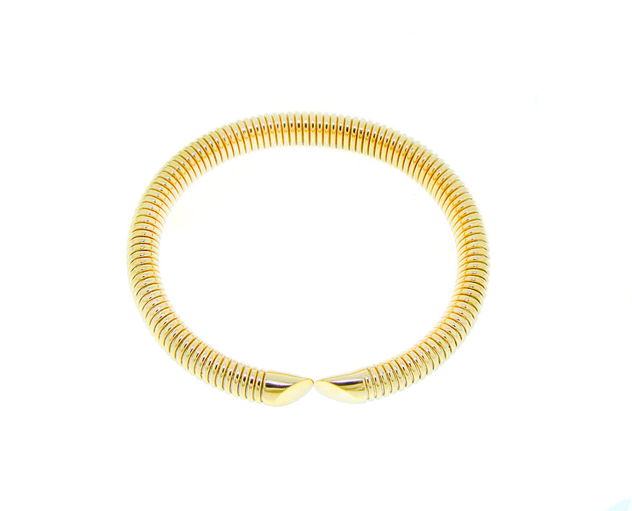 Yellow gold tubo bangle