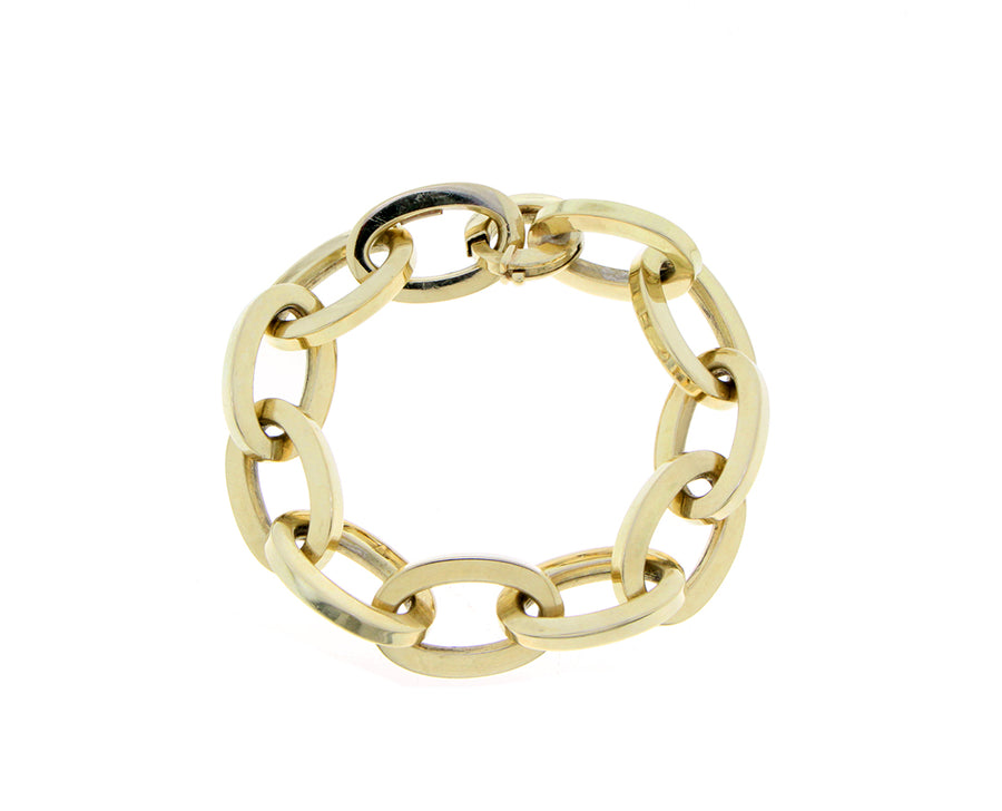 Yellow gold chain bracelet