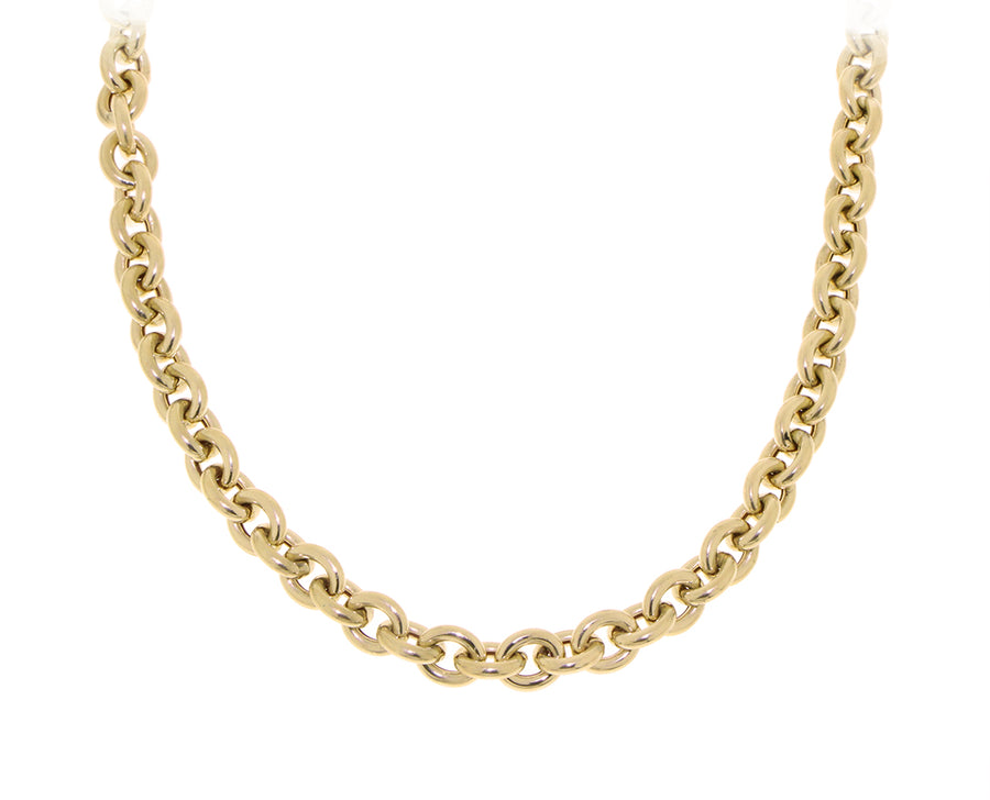 Yellow gold chain necklace