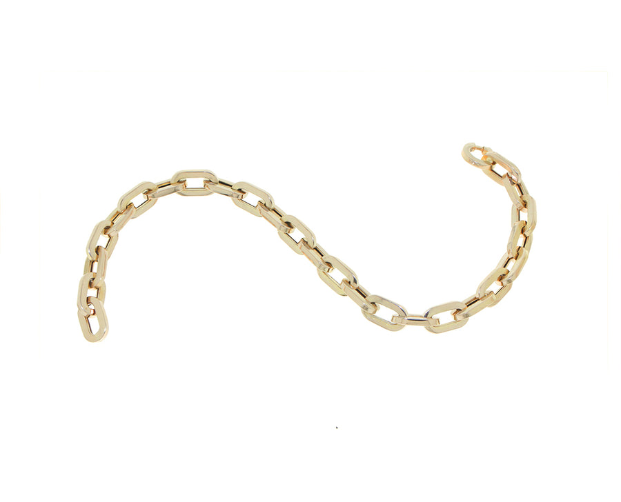 Yellow gold chain bracelet