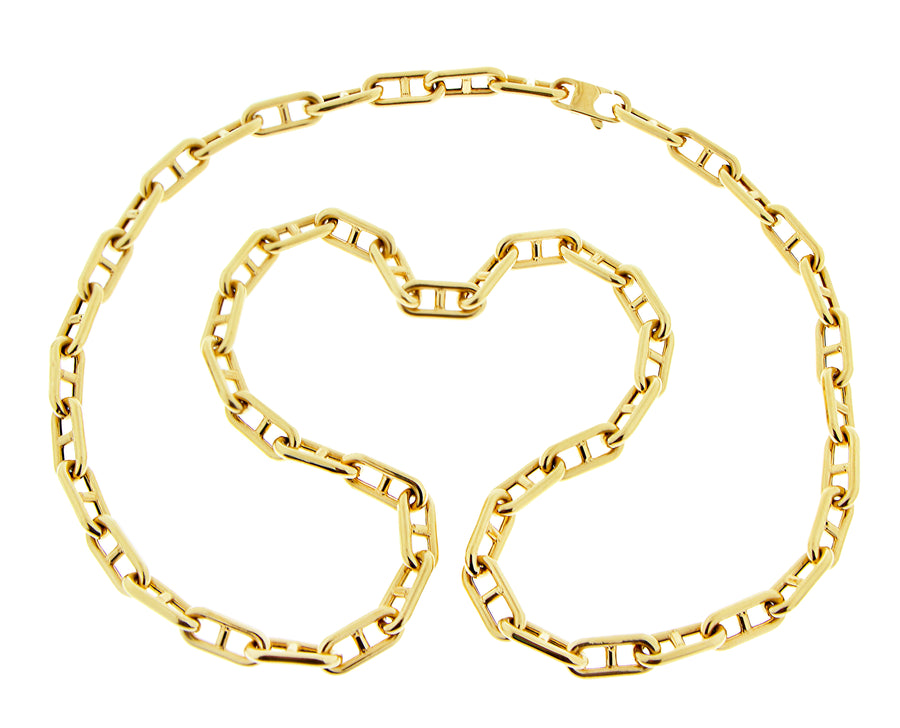 Yellow gold link necklace