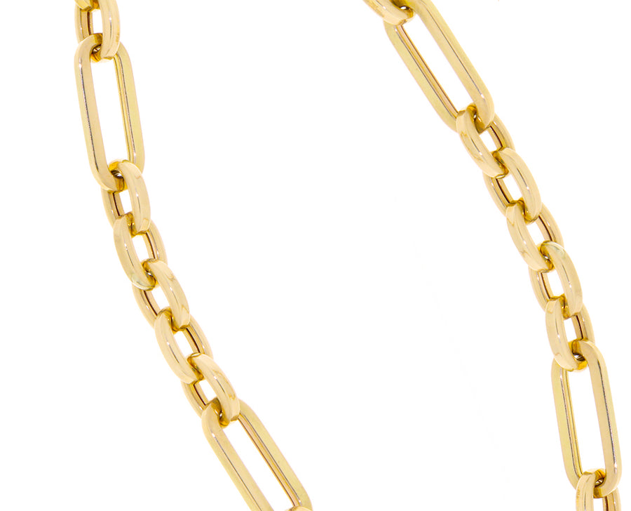 Yellow gold chain necklace