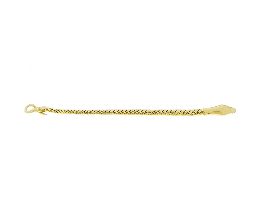 Yellow gold snake bracelet
