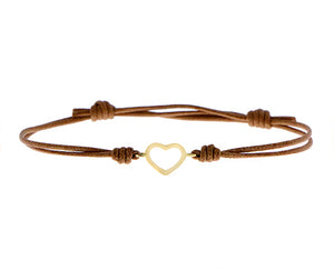 Open heart rope bracelet S