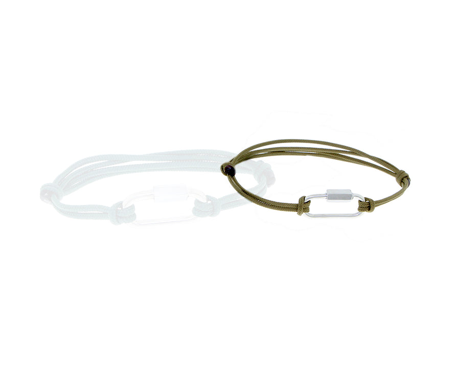 Silver screw lock bracelet